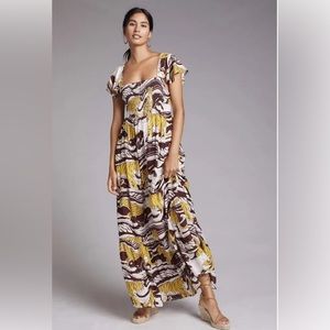 Anthropologie Panther Maxi Dress